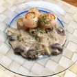 ホタテソテー 生姜きのこ豆乳ソース