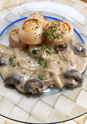 ホタテソテー 生姜きのこ豆乳ソース-レシピのメイン写真