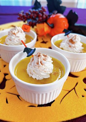 ハロウィンに★簡単かぼちゃプリン-レシピのメイン写真