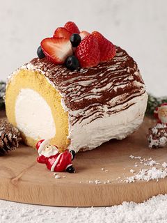 ロールケーキで作る!ブッシュドノエル-レシピのメイン写真