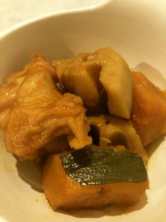 かぼちゃと蓮根の煮物-レシピのメイン写真