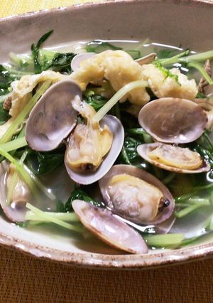 アサリと水菜のさっと煮-レシピのメイン写真