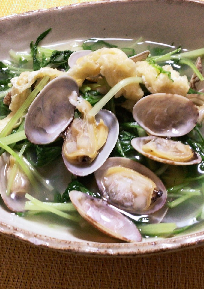 アサリと水菜のさっと煮-レシピのメイン写真