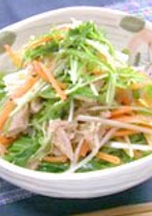 水菜とえのきのレンジ蒸しツナ和え-レシピのメイン写真