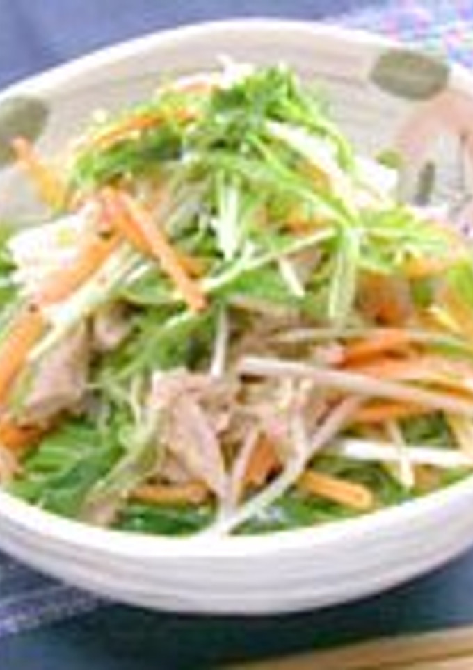 水菜とえのきのレンジ蒸しツナ和え-レシピのメイン写真