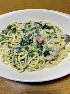 ほうれん草とベーコンのクリームパスタ-レシピのメイン写真