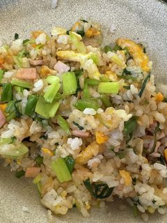 春菊とネギのチャーハン-レシピのメイン写真