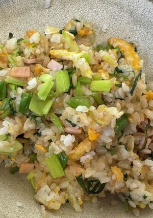 春菊とネギのチャーハン-レシピのメイン写真