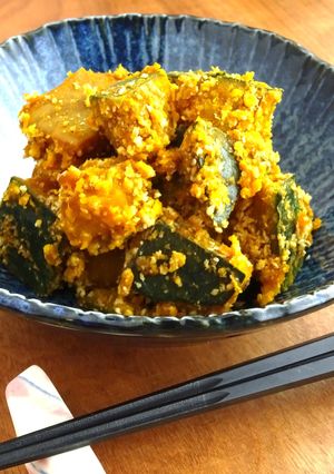 かぼちゃの大豆ミート胡麻和え＃コッチラボ-レシピのメイン写真