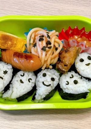 ハロウィン弁当　おばけの子ども-レシピのメイン写真