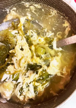 味なしめかぶ卵スープ　　簡単-レシピのメイン写真