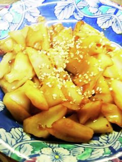 蓮根の黒酢炒め-レシピのメイン写真