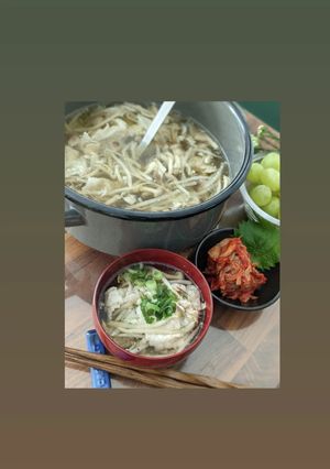 冷蔵庫の余りの肉野菜で鶏ガラ鍋スープ-レシピのメイン写真