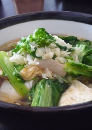 菜の花と絹豆腐のうどん-レシピのメイン写真