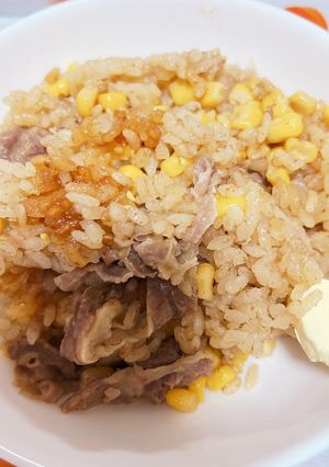牛肉とコーンの炊き込みご飯-レシピのメイン写真