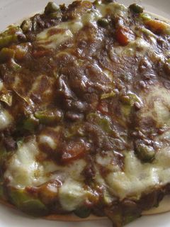 残り物のカレーでカレーピザ-レシピのメイン写真