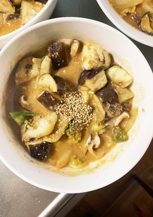 根菜茄子白菜簡単きな粉味噌味温野菜サラダ-レシピのメイン写真