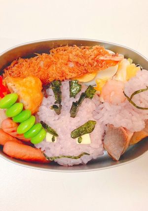 ポケモン　アローライシツブテのキャラ弁-レシピのメイン写真