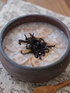 【秋の薬膳レシピ】 おひとり様の蓮根粥-レシピのメイン写真
