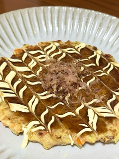 【幼児食・おやつ】納豆お好み焼き-レシピのメイン写真