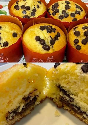 チョコが隠れたチョコレートのカップケーキ-レシピのメイン写真