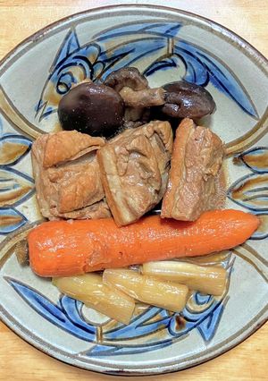 豚ばらブロック肉の角煮を味噌仕立てで-レシピのメイン写真