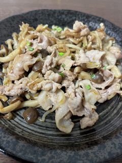 しめじとぶた肉和風炒め-レシピのメイン写真