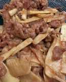美味しいマコモダケと豚肉のオイスター炒め