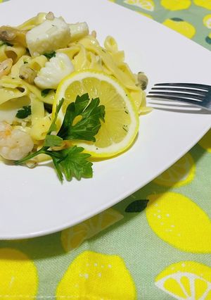 魚介とレモンのフェットチーネ-レシピのメイン写真