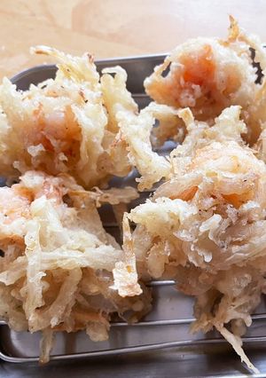 しらすと玉ねぎとエビの一口かき揚げ-レシピのメイン写真