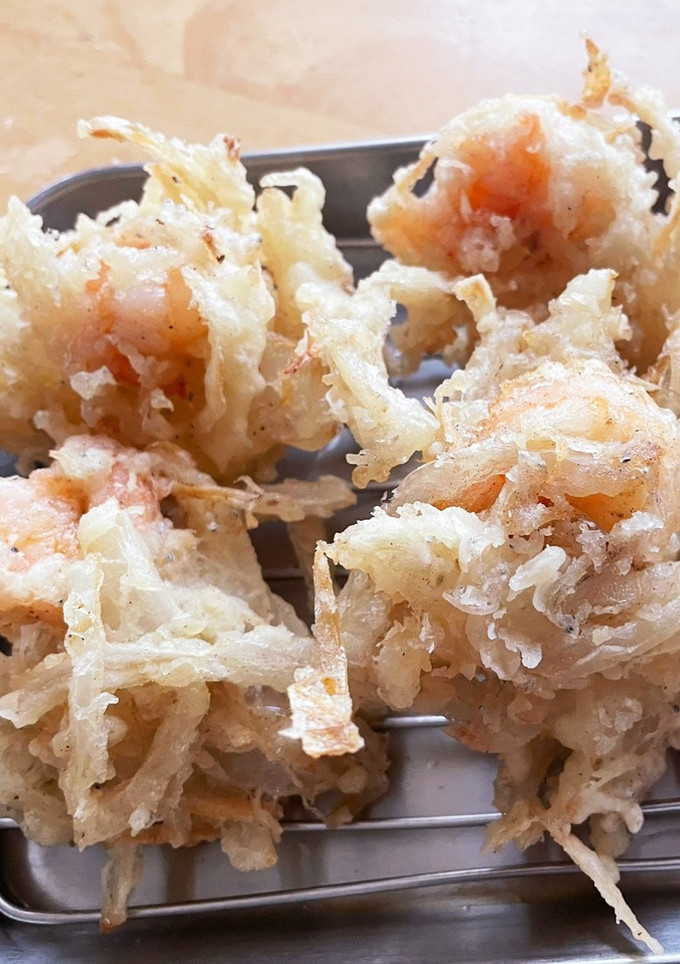 しらすと玉ねぎとエビの一口かき揚げ-レシピのメイン写真