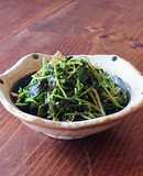 レンジで簡単！豆苗とワカメのおかか和え