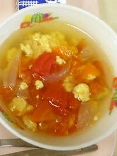 トマトと卵のスープ★宇都宮学校給食-レシピのメイン写真