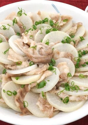レンジで簡単♪大根と豚バラの重ね蒸し-レシピのメイン写真