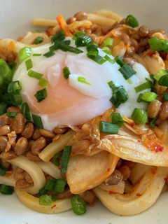 冷凍簡単☆キムチ納豆うどん-レシピのメイン写真