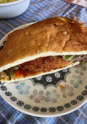 パンケーキコロッケサンド-レシピのメイン写真