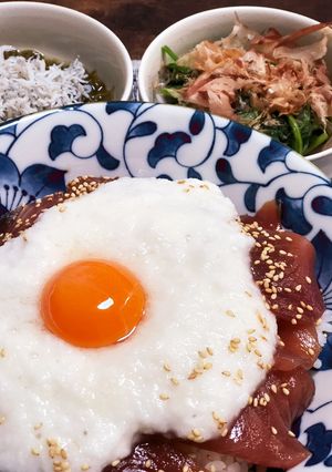鮪漬け山かけ丼-レシピのメイン写真