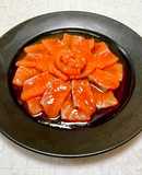 刺し身用サーモンのゴマ油風味ドレッシング