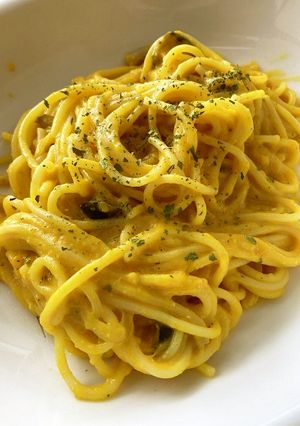 かぼちゃ柚子胡椒クリームスパゲッティ-レシピのメイン写真