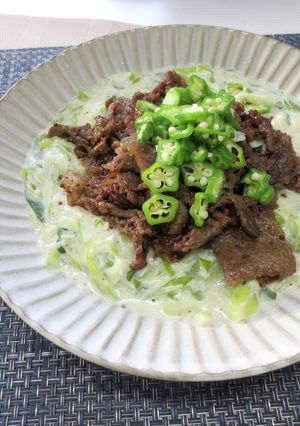 【会津短大】牛肉と長ネギのマスタード焼き-レシピのメイン写真