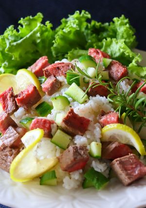 スパイス効かせて♪ステーキ洋風チラシ寿司-レシピのメイン写真