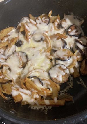 なすじゃがいも玉ねぎのカレーチーズ炒め-レシピのメイン写真