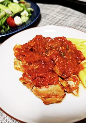 【ストウブで作る】鶏のほろほろトマト煮-レシピのメイン写真