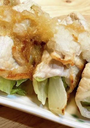 シャキシャキ！レタスのおろし肉巻き-レシピのメイン写真