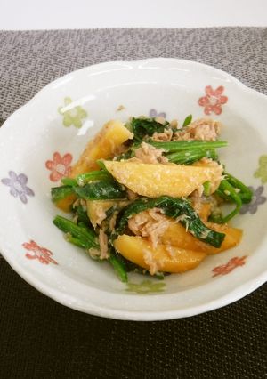 柿とほうれん草のサラダ-レシピのメイン写真