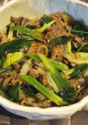 【野菜ソムリエ】九条ねぎたっぷり牛丼-レシピのメイン写真