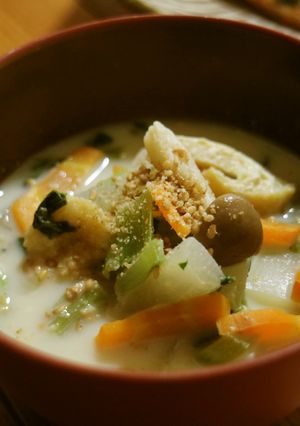 ごま風味のミルクみそ汁-レシピのメイン写真