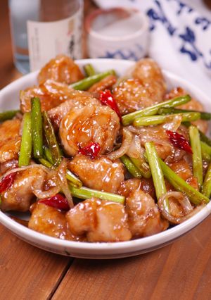 ゴロっと豚肉とにんにくの芽のスタミナ炒め-レシピのメイン写真