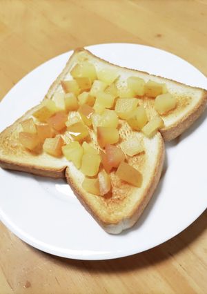 #トーストアレンジ　りんごトースト-レシピのメイン写真