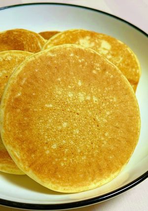 グルテンフリー 米粉とそば粉のパンケーキ-レシピのメイン写真